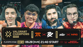 「VALORANT Champions Paris」プレイオフ – FNATICがPaper Rexに2-1で勝利、NRGがMIBRを2-1で下す ─ FNC / NRGがアッパーファイナルに進出のサムネイル画像