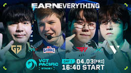 VCT PACIFIC 2026 Stage 1 DAY1 - Gen.GにFoxy9が復帰するもGlobal Esportsに0-2で敗戦、T1がVARRELに2-0で勝利のサムネイル画像