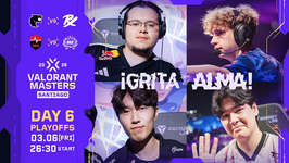 VCT 2026 Masters Santiago DAY6 - パシフィック勢が2勝、Paper RexがFURIA、Nongshim RedForceがGentle Matesに勝利のサムネイル画像